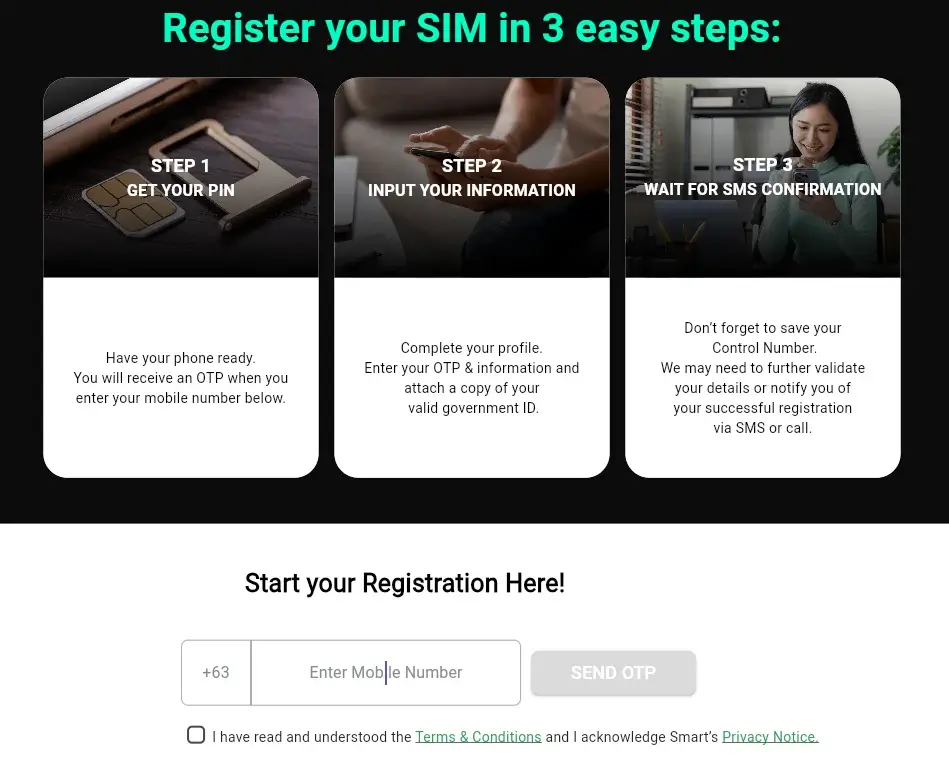 how to register tnt sim