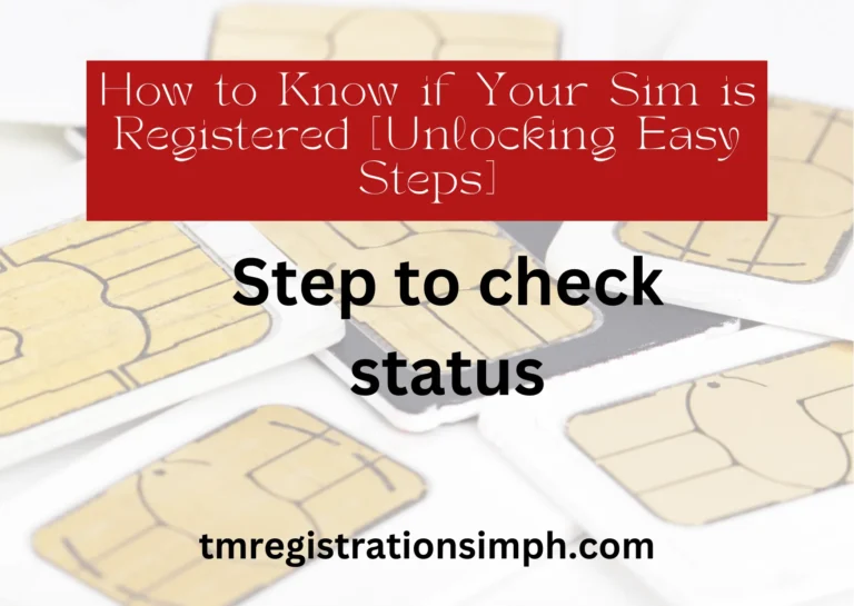 How to Know if Your Sim is Registered [